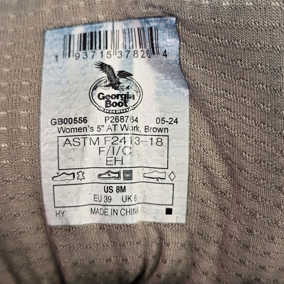 Georgia Boot Eagle Trail Women's Alloy Toe Waterproof Hiker Work Boots Size 8M - Picture 9 of 9